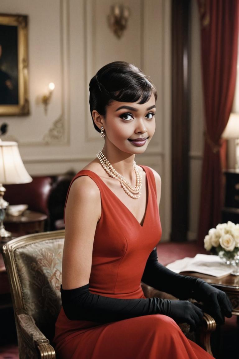 Photify AI prompt preview for Audrey Hepburn 📽️ pack - 240 - 2025-04-26T17:45:26.916Z