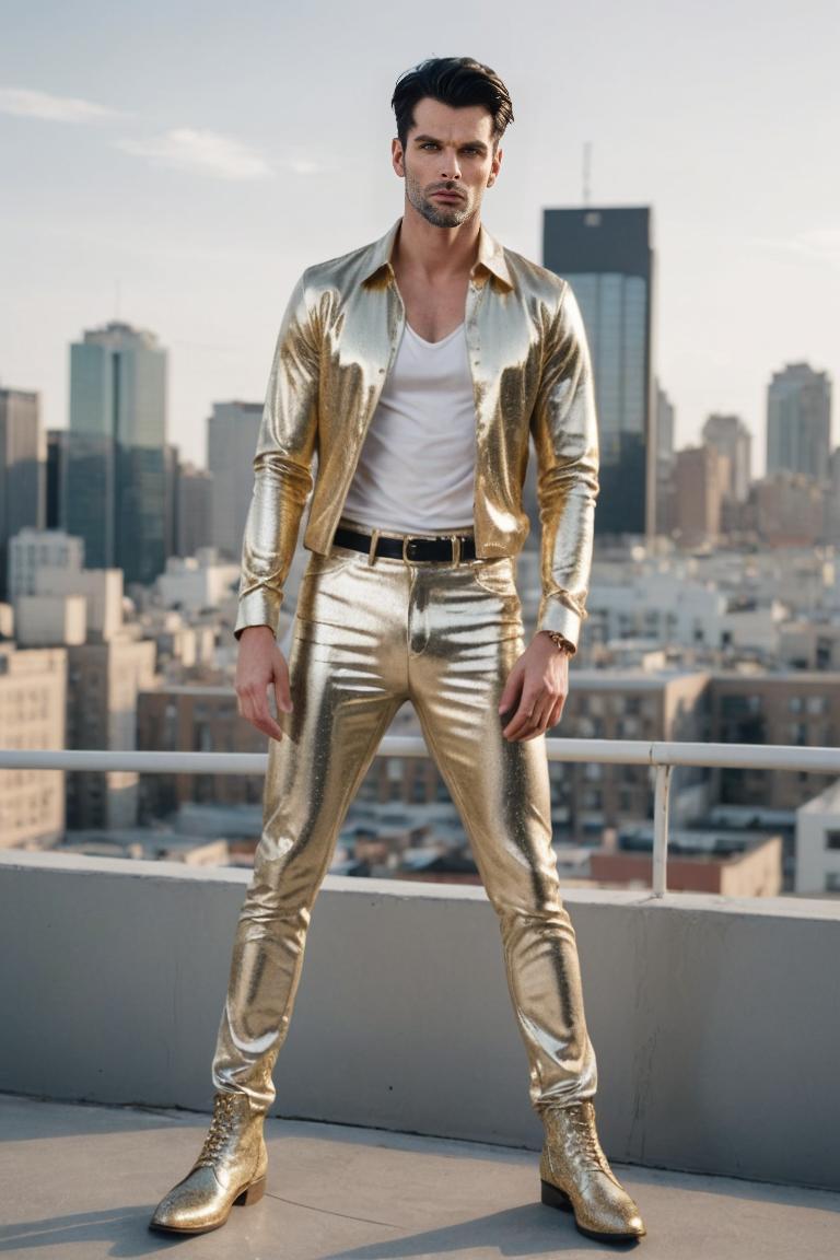 Photify AI prompt preview for Glam Rock Fashion pack - 240 - 2025-05-31T00:33:40.436Z