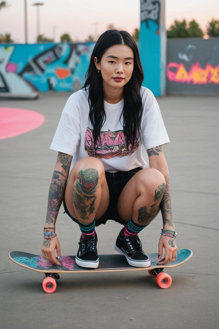 Photify AI prompt preview for Neon Skater Dreams pack - 240 - 2025-11-07T19:50:26.473Z