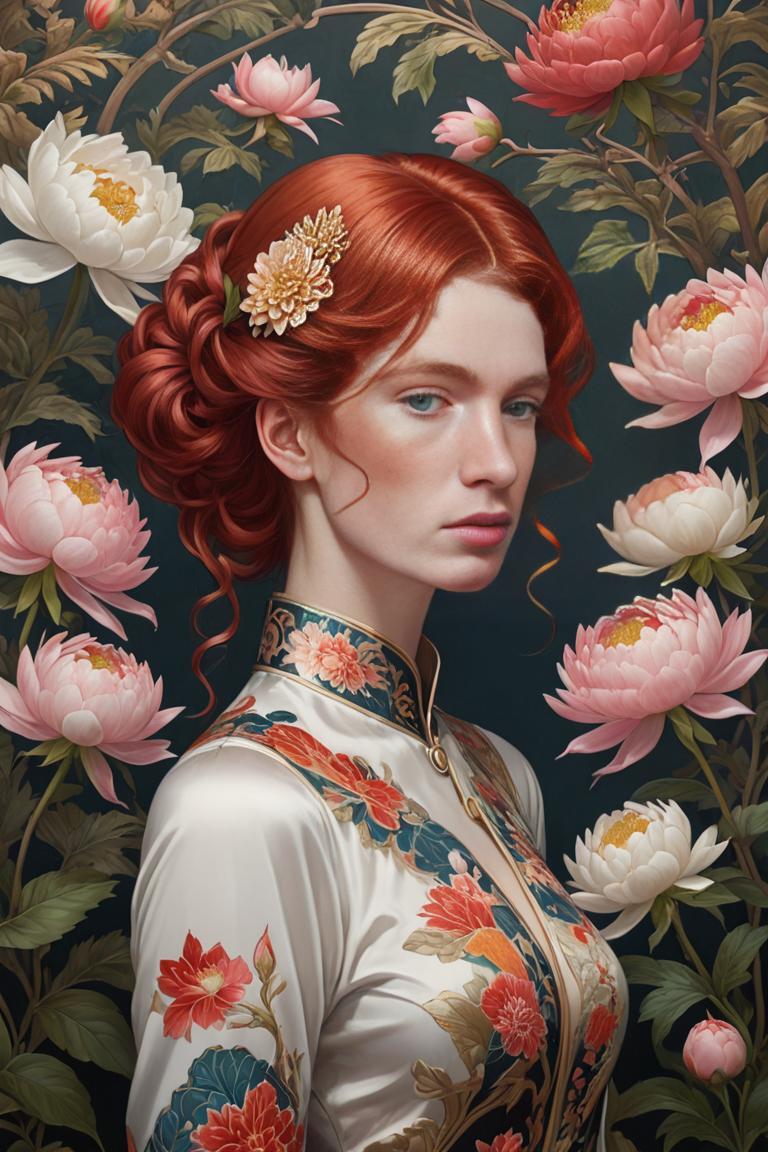 Photify AI prompt preview for Peony Koi Elegance pack - 240 - 2025-04-24T00:27:23.902Z