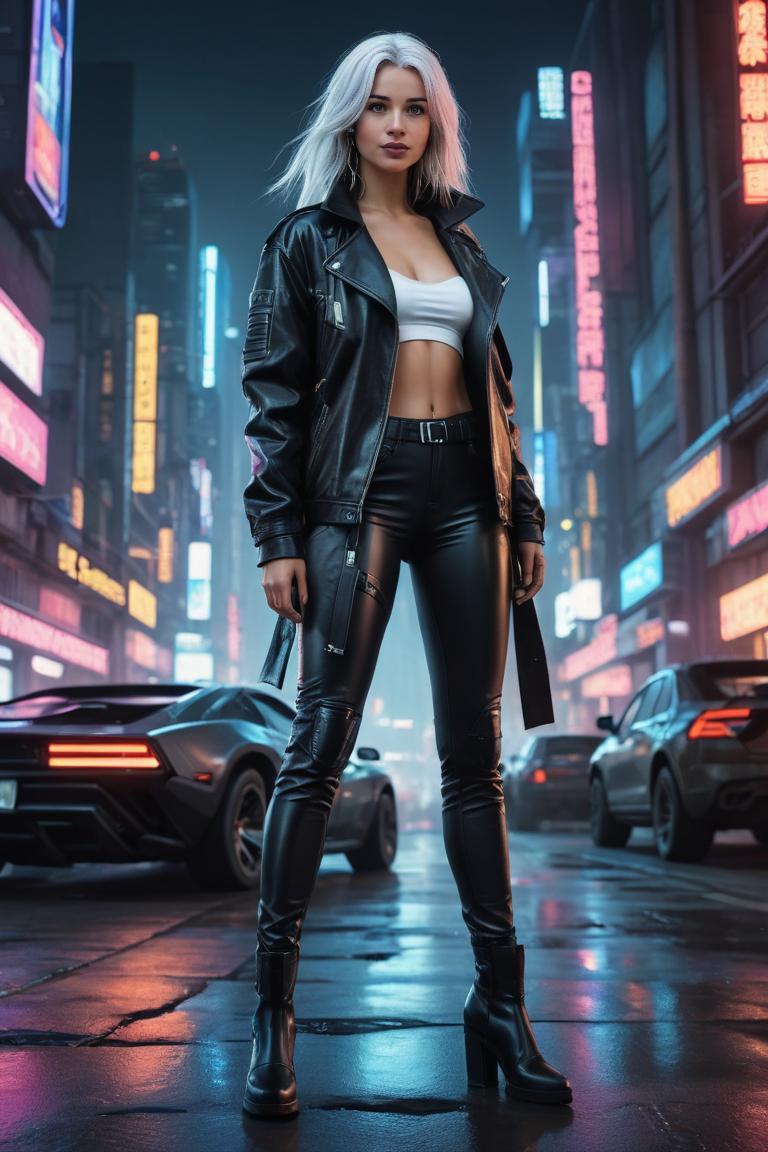 Photify AI prompt preview for Cyberpunk Girl In Night City pack - 240 - 2025-04-26T21:33:04.089Z